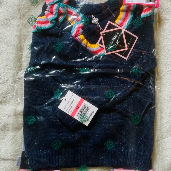 Andy & Evan girls sweater legging set - Picture 3 of 4